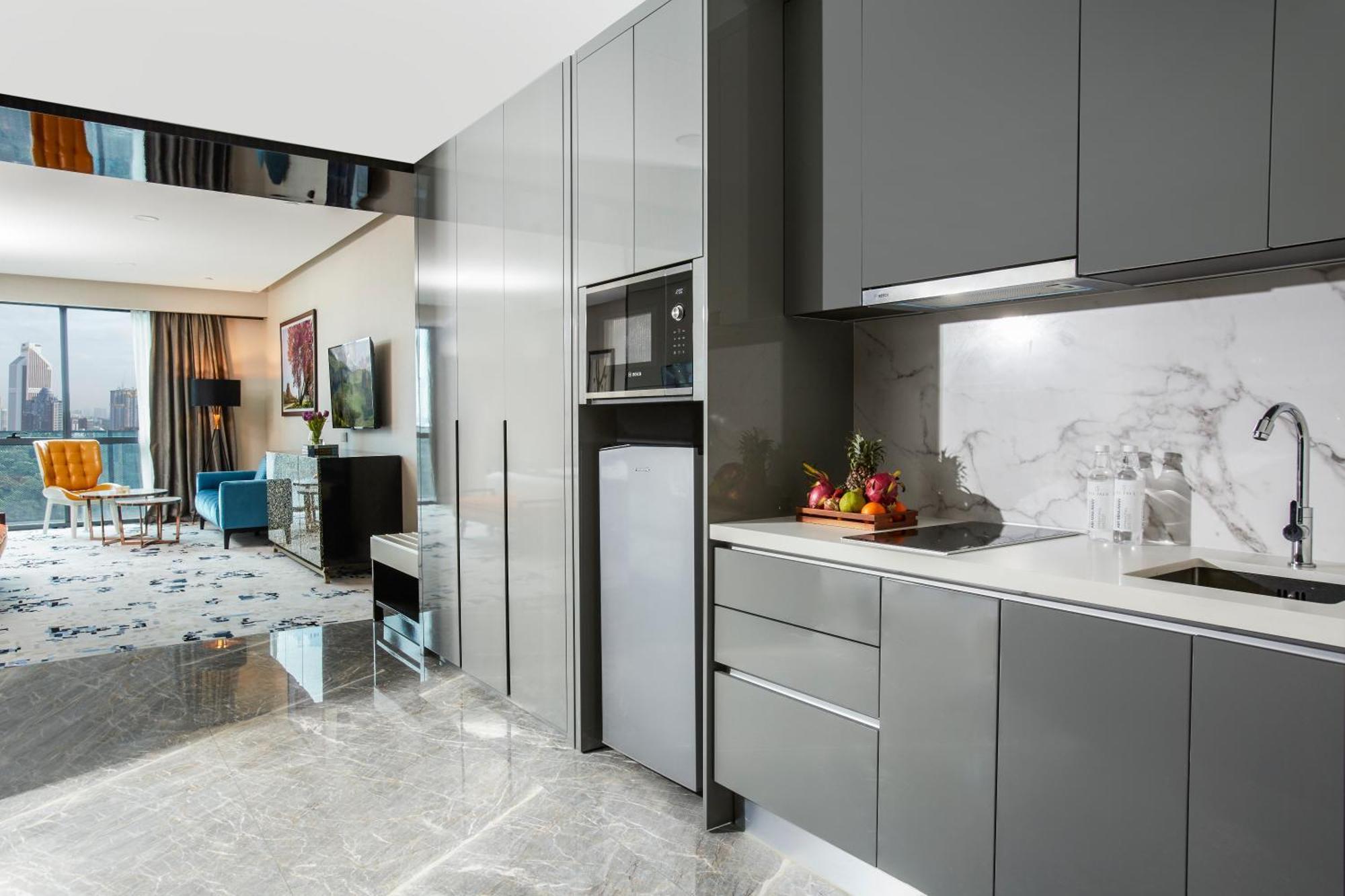 The Face Style Hotel Куала-Лумпур Екстер'єр фото A 3D rendering of a kitchen